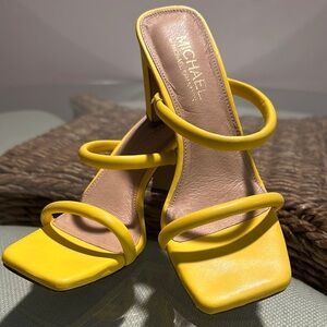 Michael By Michael Shannon Yellow Heeled Shoes Size6.